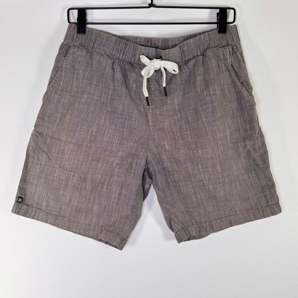 MICROS Mens Shorts Small‎ W30 Gray Casual Drawstring Summer Beach Lightweight